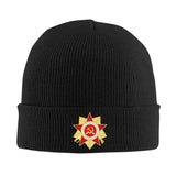 CAPPELLO LAVORATO A MAGLIA CON STELLA ROSSA, MEDAGLIA DA UFFICIALE DELL'URSS