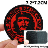 ECUSSON CHE GUEVARA REVOLUCION CUBA FOND BLEU VELCRO BRASSARD 7CM